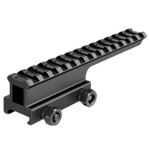 ARMACORE TACTICAL EXTENDED TAIL (145MMX30MM ) 14 SLOT 20MM TYPE-B 1" RAIL RISER (BLACK)