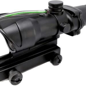 ARMACORE TACTICAL 4X32 ACOG GREEN FIBRE OPTIC ILLUMINATION [BLACK]