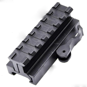 ARMACORE TACTICAL 7 SLOT VARIABLE HEIGHT 80MM RAIL RISER 20MM MOUNT [BLACK]