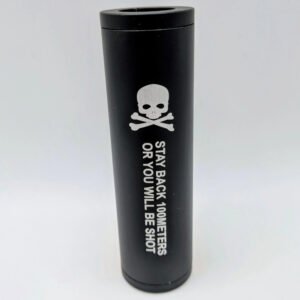 ARMACORE TACTICAL METAL SILENCER 110MM (14MM CCW) BLACK [SKULL ICON]